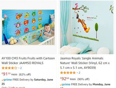 Jaamso Royals Wall Sticker for Home Decor Upto 90% Off
