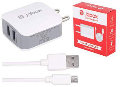 Jabox JBA-2024A 2Port 5V / 2.4A USB Fast Wall Charger Fast Mobile Charger with Micro Type Cable (2 - Port)