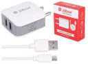 Jabox JBA-2024A 2Port 5V / 2.4A USB Fast Wall Charger Fast Mobile Charger with Micro Type Cable (2 - Port)...