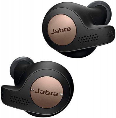 Jabra Elite Active 65t Alexa Enabled True Wireless in-Ear Sports Earbuds with Mic, 15 Hours Battery, Copper Black, Designed in Denmark