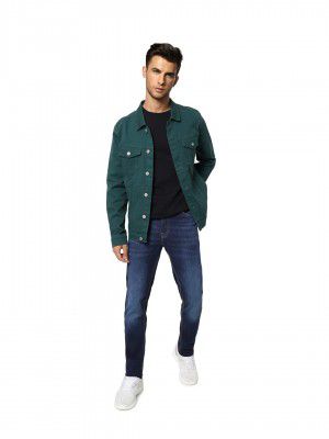 Jack & Jones Men's Ben Skinny Fit Low-Rise Jeans