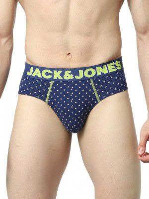 Jack & Jones Men's Cotton Blend Modern Regular Solid Briefs (Pack of 1)