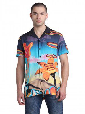 JACK & JONES Men's Cotton Cartoon Regular Fit Shirt