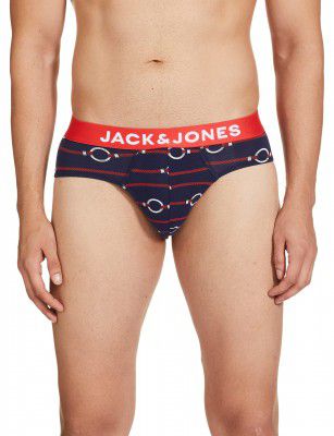 JACK & JONES Men's Cotton Classic Regular Printed Briefs