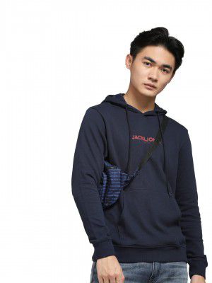 JACK & JONES Men's Cotton Hooded Sweatshirt