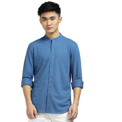 JACK & JONES Men's Cotton Solid Regular Fit Shirt