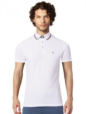 Jack & Jones Men's Solid Polo Collar T-Shirt