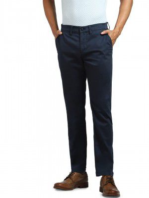 Jack & Jones Solid Cotton Regular Fit Casual Trousers for Men