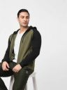 JACK & JONES  Men Full Sleeve Color Block Hooded Sweatshirt...