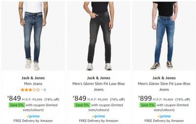 84% OFF - Jack & Jones Men's Jeans Start at Rs 629 | With Coupon