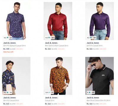 Jack & Jones Men's Shirt Upto 75% Off | Starts @587