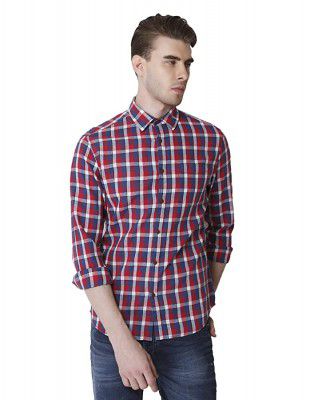 Jack & Jones Mens Solid Slim Fit Casual Shirt