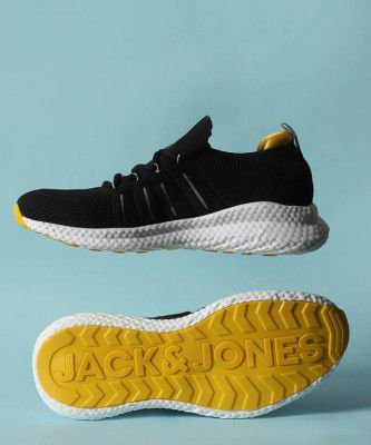JACK & JONES Running Shoes For Men (Black, 6)