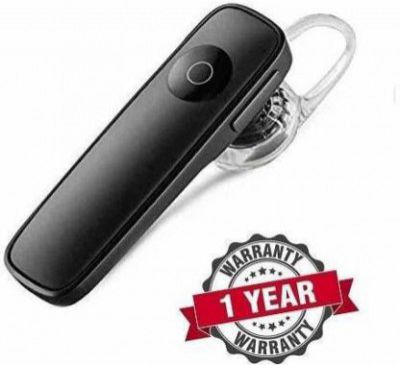 jack klein jack klein Single in Ear Wireless Bluetooth Headphone for Calling & Music with mic & Warranty for All Android & Smartphones Devices (Black & White) Set