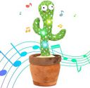 Jack Royal Cactus Dancing Talking Toy Plush Toy Wriggle & Singing Recording Repeat What You Say Funny Education Toys for Babies Children Playing Home Decoration...