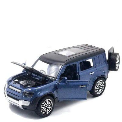 Jack Royal Diecast 1:36 Defender Toy Car Metal Body Openable Doors, Bonnet & Boot Pull-Back Action for Kids Diecast Model (Blue)