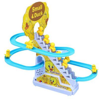 Jack Royal Duck Track Toys for Kids - Small Ducks Stair Climbing Toys for Kids , Escalator Toy with Lights and Music - 3 Duck Included