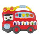 Jack Royal Electronic Fire Truck Piano Toy Educational Interactive Musical Bus Piano with 8 Keys 3 Function Modes Light and Sound for Babies and Kids Multicolor...