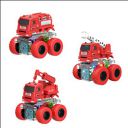 Jack Royal Friction Gear Fire Engine Tanker Toy with Flashing Lights, Best Gift for Boys and Girls Above 2 Years Old (2 PC Set)...