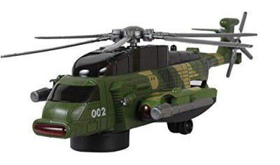 Jack Royal PVC Military Army Helicopter Toy, Green