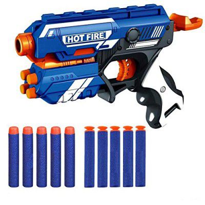 Jack Royal Storm Hot Fire Soft Bullet Gun Toy with 10 Safe Soft Foam Bullets