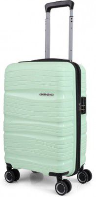 JACY LONDON Small Cabin Suitcase (57 cm) 8 Wheels - Hard Sided ABS and PC 8 Wheel Spinners with Combi Lock (ZX-2585) - Dark Green