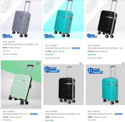 Jacy London Suitcases Starts ₹999 | Upto 90% Off