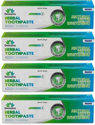Jagat Devsutra Dr. Recommended Ayurvedic HERBAL Fresh Mint Flavour Toothpaste Combo Pack (400 g, Pack of 4)
