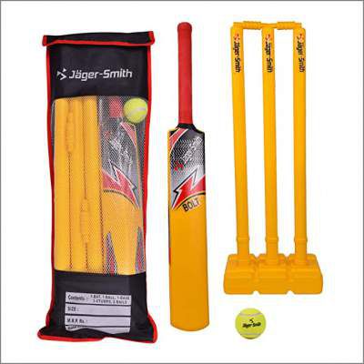Jager-Smith Bolt Cricket Set for Age Group 12-14 Years (Yellow) with Free Cricket Kit Bag
