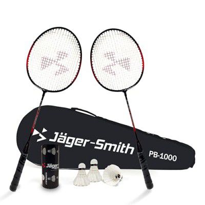 Jager-Smith PB 1000 Badminton Combo & Featherlite 2 (Pack of 3) 