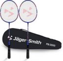 Jager-Smith PB 3000 Combo with Full Cover Blue Strung Badminton Racquet  (Pack of: 2, 98 g)...