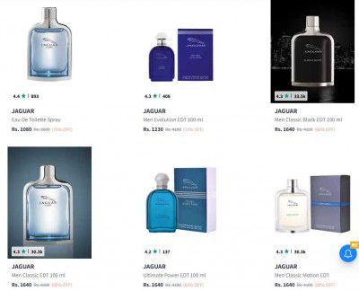 Myntra : Up to 70% OFF - Jaguar Fragrance