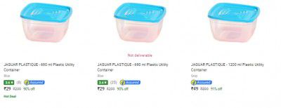 Jaguar Plastique Kitchen Containers Upto 90% Off | Starts ₹29