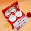 Jaipur Ace Primium 2 Hand Evil Eye Bhaiya Rakhi With Bowls Set And Chocolate set of 3...