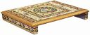 JaipurCrafts Peacock Designed Wooden Meenakari Rajwadi Chowki/Patla | Wooden patla for puja-8.50"x 11"x 2.50" Inch...