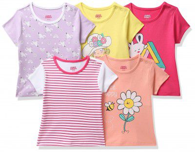 Jam & Honey Baby-Girls Regular T-Shirt