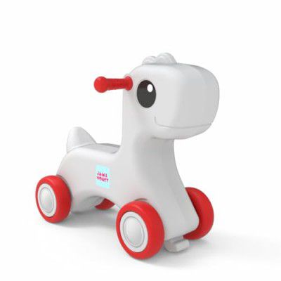 Jam & Honey Baby Pony Push Ride-On | for Kids 1-4 Years Old | Non-Toxic | Durable and Safe | Upto 20kgs Weight | Red & Grey
