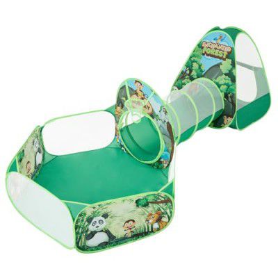 Jam & Honey Jungle Animal 3 in 1 Combo Tunnel for Kids (Multi Colour)