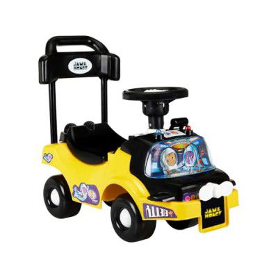 Jam & Honey Ride-On for Kids | Music and Lights | Rear Pulling Handle (Black and Yellow)
