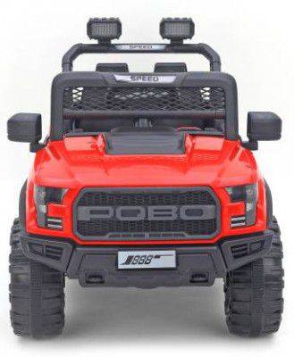 Jammbo POBO Battery Operated Premium Jeep for Kids - Dual Control Mode Car - Red