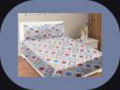 JAMUWAL 180 TC Cotton Double Floral Flat Bedsheet  (Pack of 1, White)