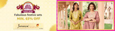 Janasya, Anubhutee Women's Clothing Min 65% Off + Extra 5% off