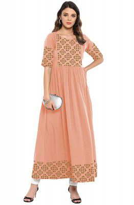 Janasya Womens Poly Crepe Flared Kurta