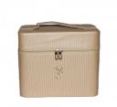 Janvi Beauty Professional Beauty Make Up Case Nail Cosmetic Box Two Sided Open Vanity Case Box and Goldan color...