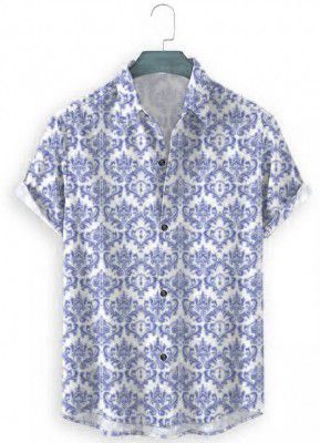 JANVIENTERPRIS  Men Regular Fit Ethnic Motifs Spread Collar Casual Shirt