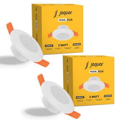 Jaquar 3W Pearl Plus Round Downlight | Junction Box LED Downlight (Pack 2)