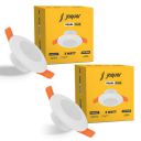 Jaquar 3W Pearl Plus Round Downlight | Junction Box LED Downlight | Mood Light for False Ceiling | 55 Cut Out | Blue 80x45(DXH)(Pack 2)
