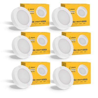 Jaquar 3W Striker Mini Round Surface Downlight with Aluminium Heat (Pack 6)
