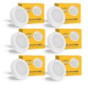 Jaquar 3W Striker Mini Round Surface Downlight with Aluminium Heat (Pack 6)...