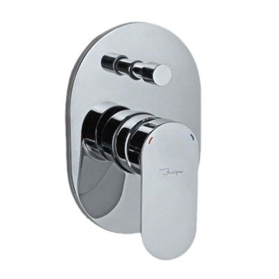 Jaquar Brass Opal Single Lever Exposed Part Kit of Diverter Consisting of Operating Lever Wall Flange (Chrome Finish) Pack of 2